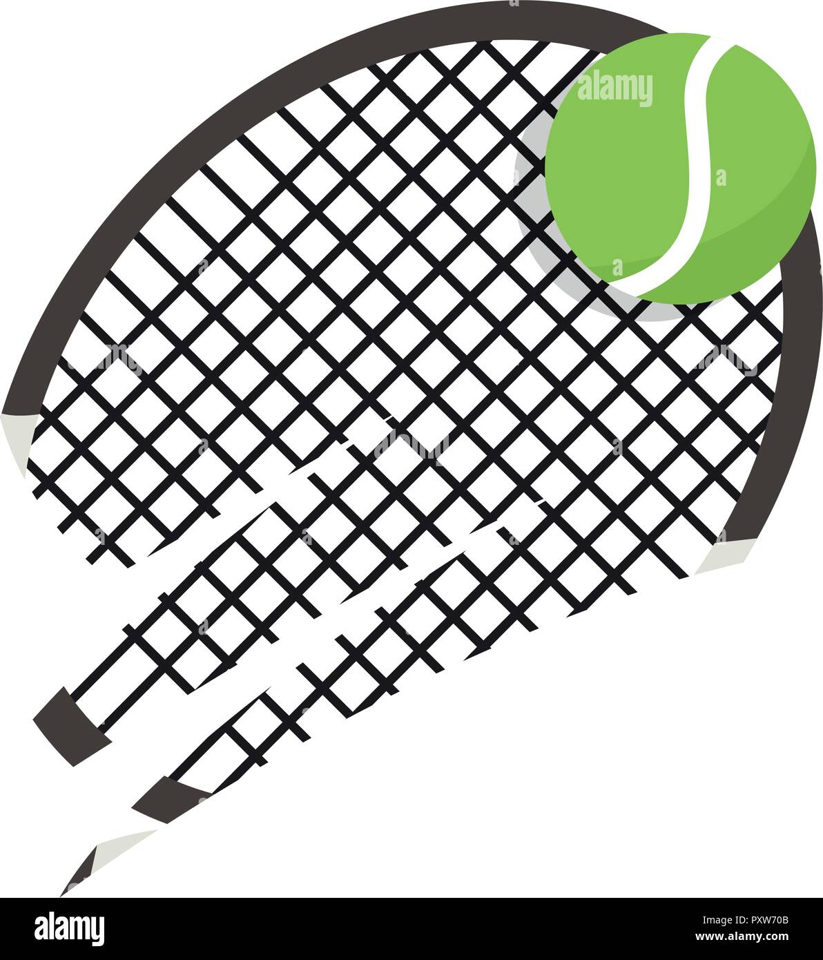 Isolated tennis racket with a ball Stock Vector Image & Art - Alamy