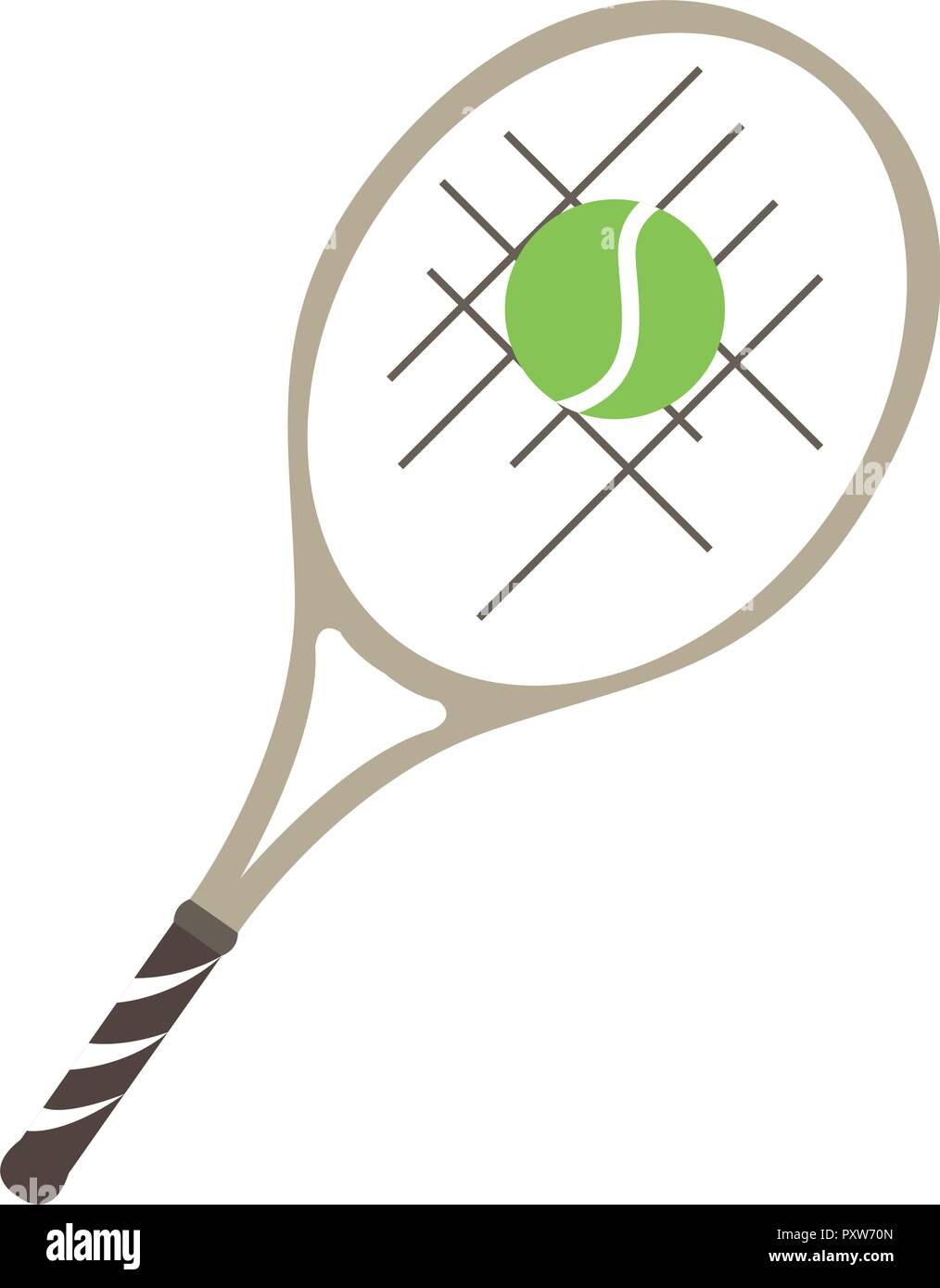 Isolated tennis racket with a ball Stock Vector Image & Art - Alamy