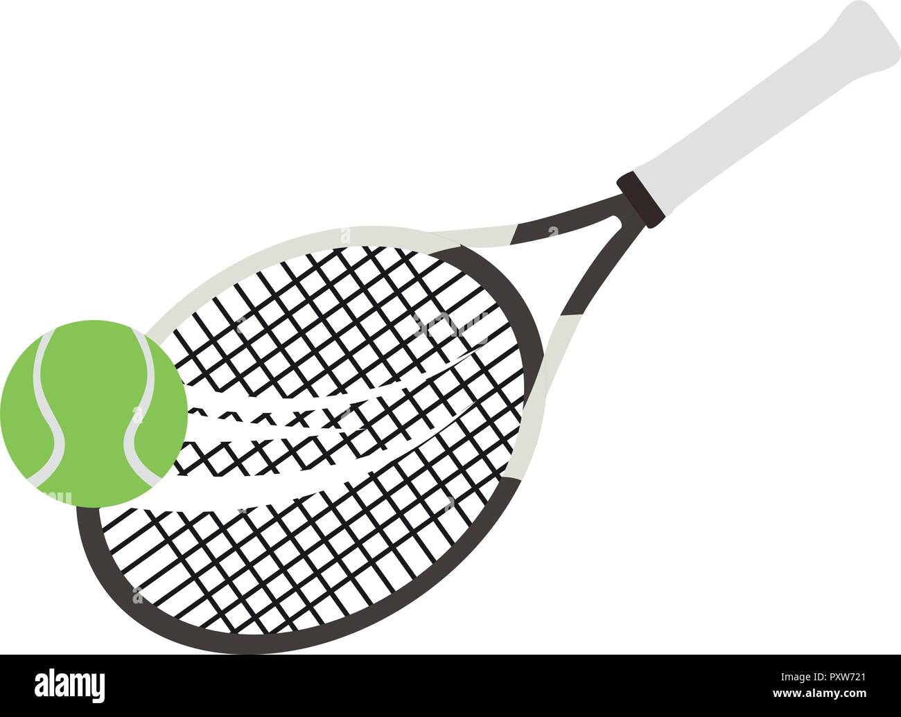 Isolated tennis racket with a ball Stock Vector Image & Art - Alamy