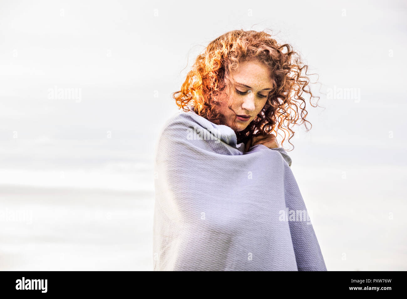 Portrait of redheaded young woman Stock Photo