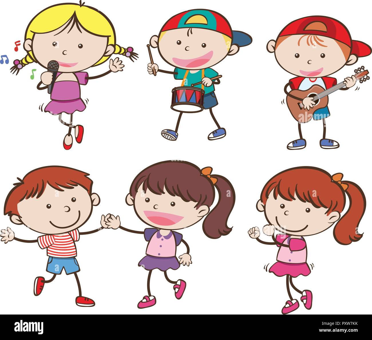 Boys And Girls Musician And Dance Illustration Stock Vector Image Art Alamy Boys And Girls Musician And Dance Illustration Stock Vector Image Art Alamy