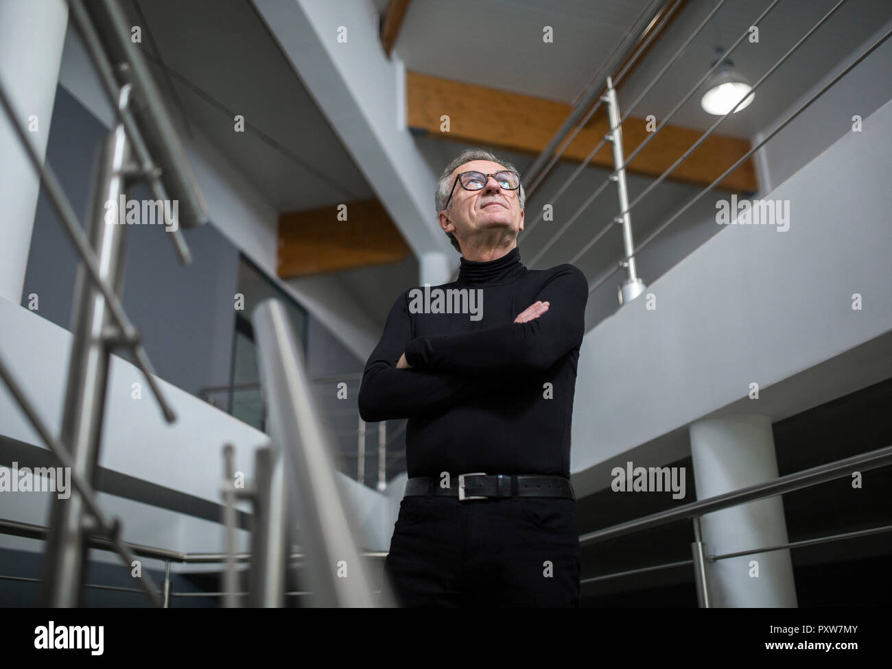 Bottom view confident senior hi-res stock photography and images - Alamy