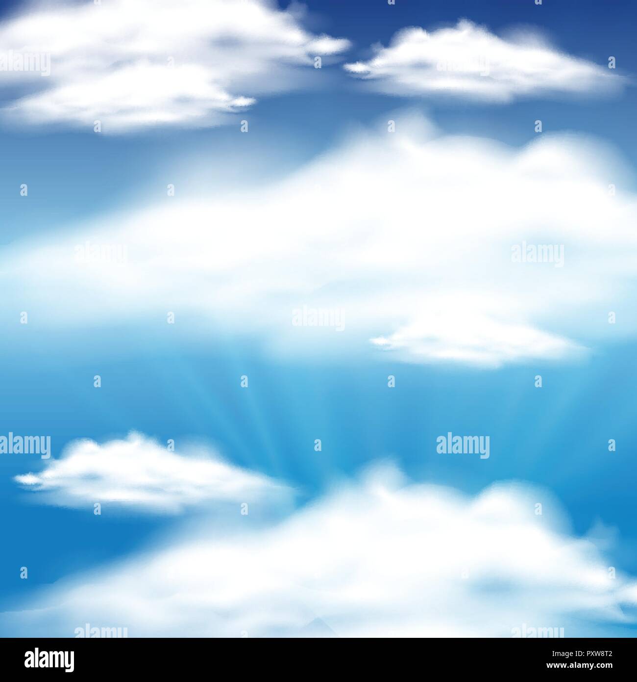 Sky background with blue sky and clouds illustration Stock Vector Image ...