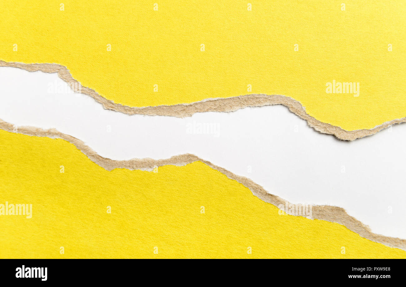 Torn paper with space for your message. Work path Stock Photo
