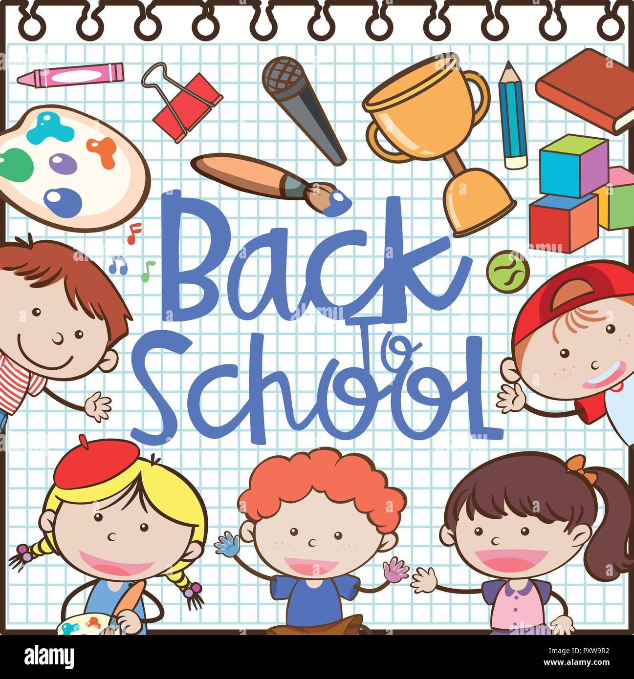 Back to School Note Element illustration Stock Vector