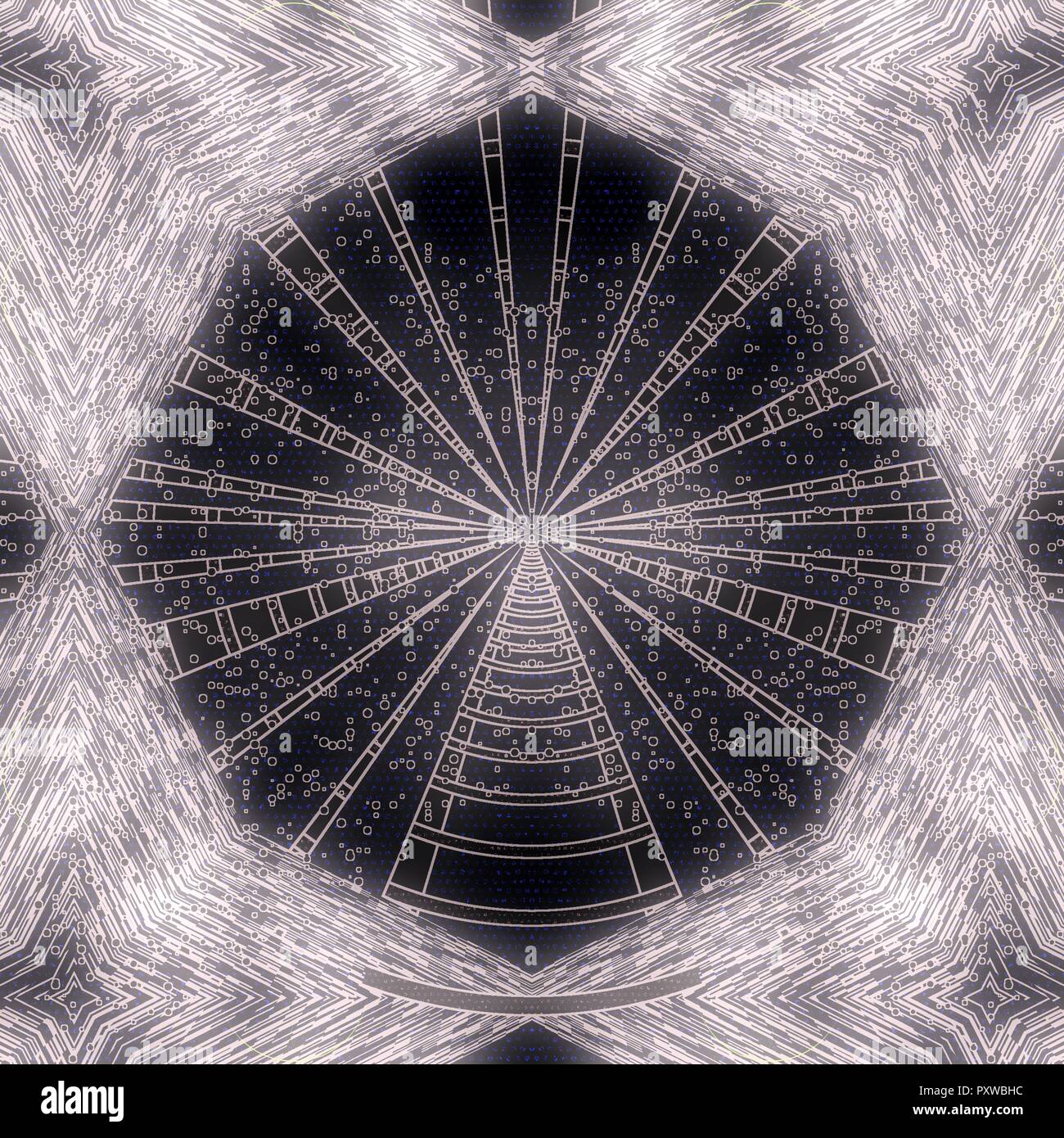 A colorful and vivid image with abstract Sacred Geometry. A psychedelic ...