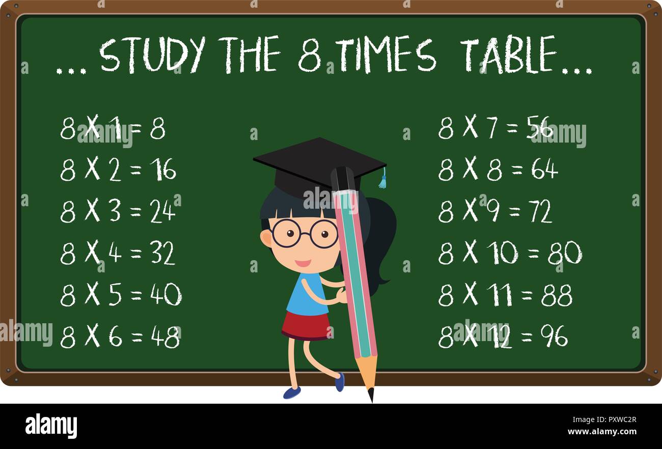 Time Table on the Blackboard illustration Stock Vector Image & Art - Alamy