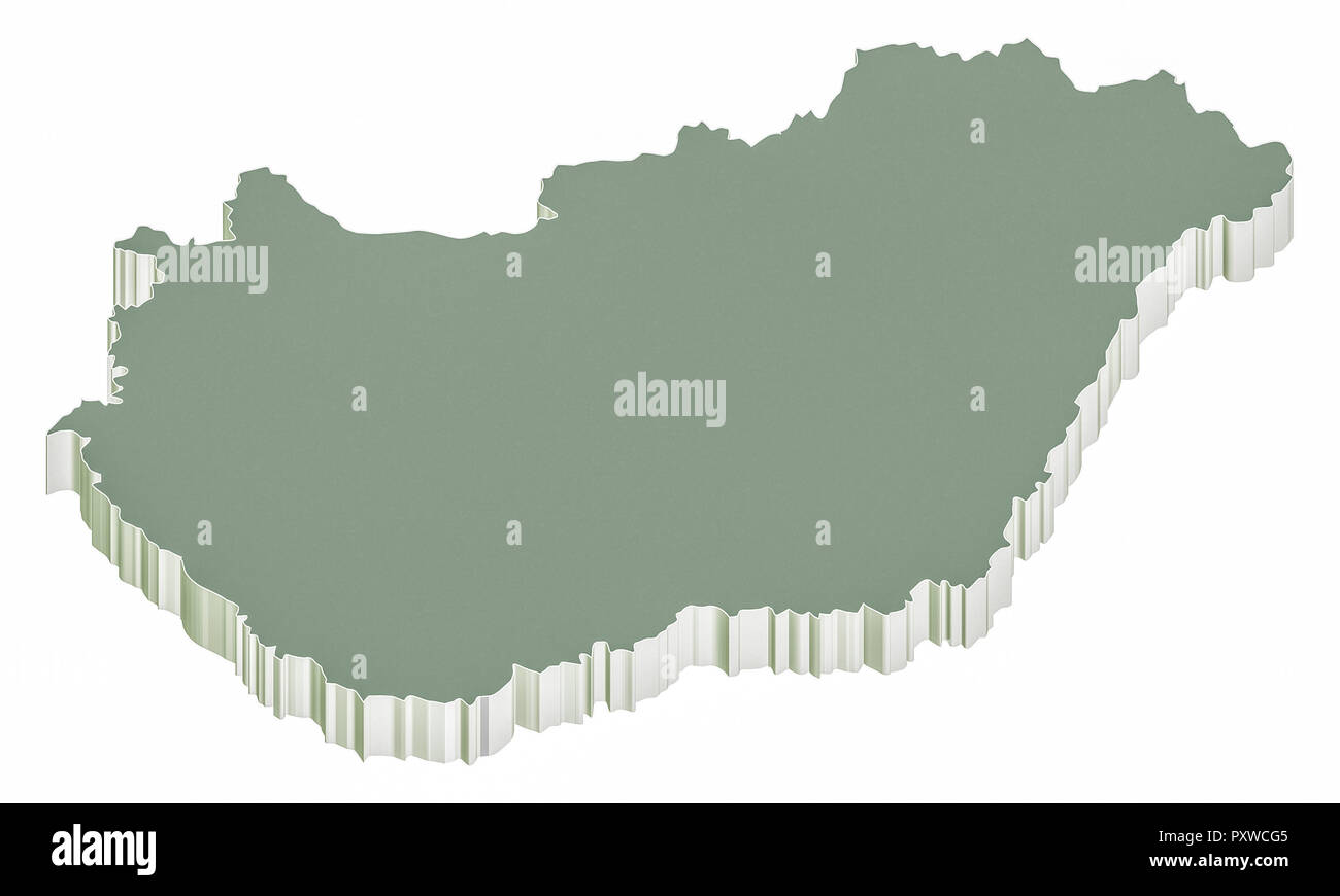 Laenderumriss Ungarn Stock Photo