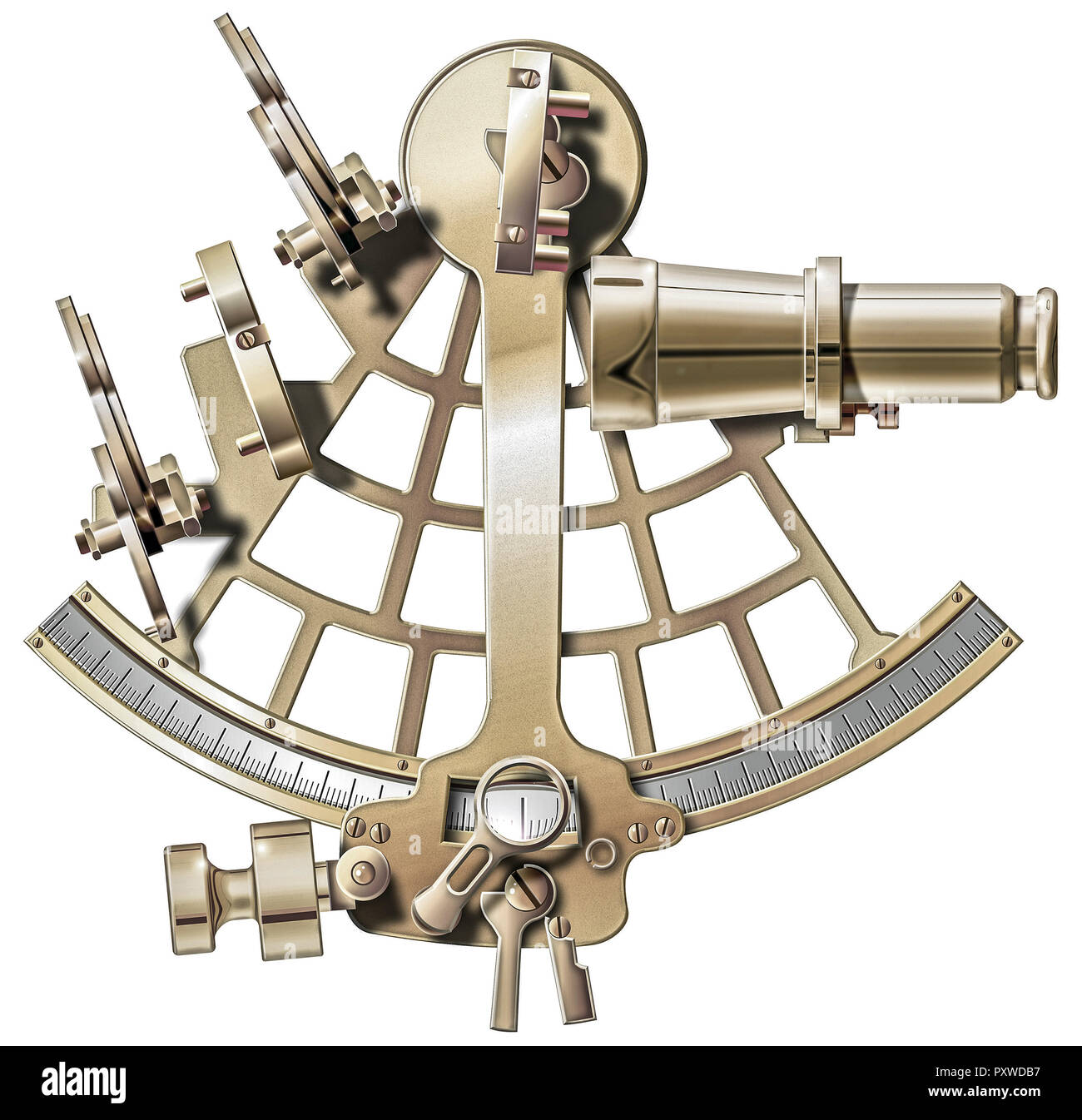 Sextant Computergrafik Stock Photo Alamy