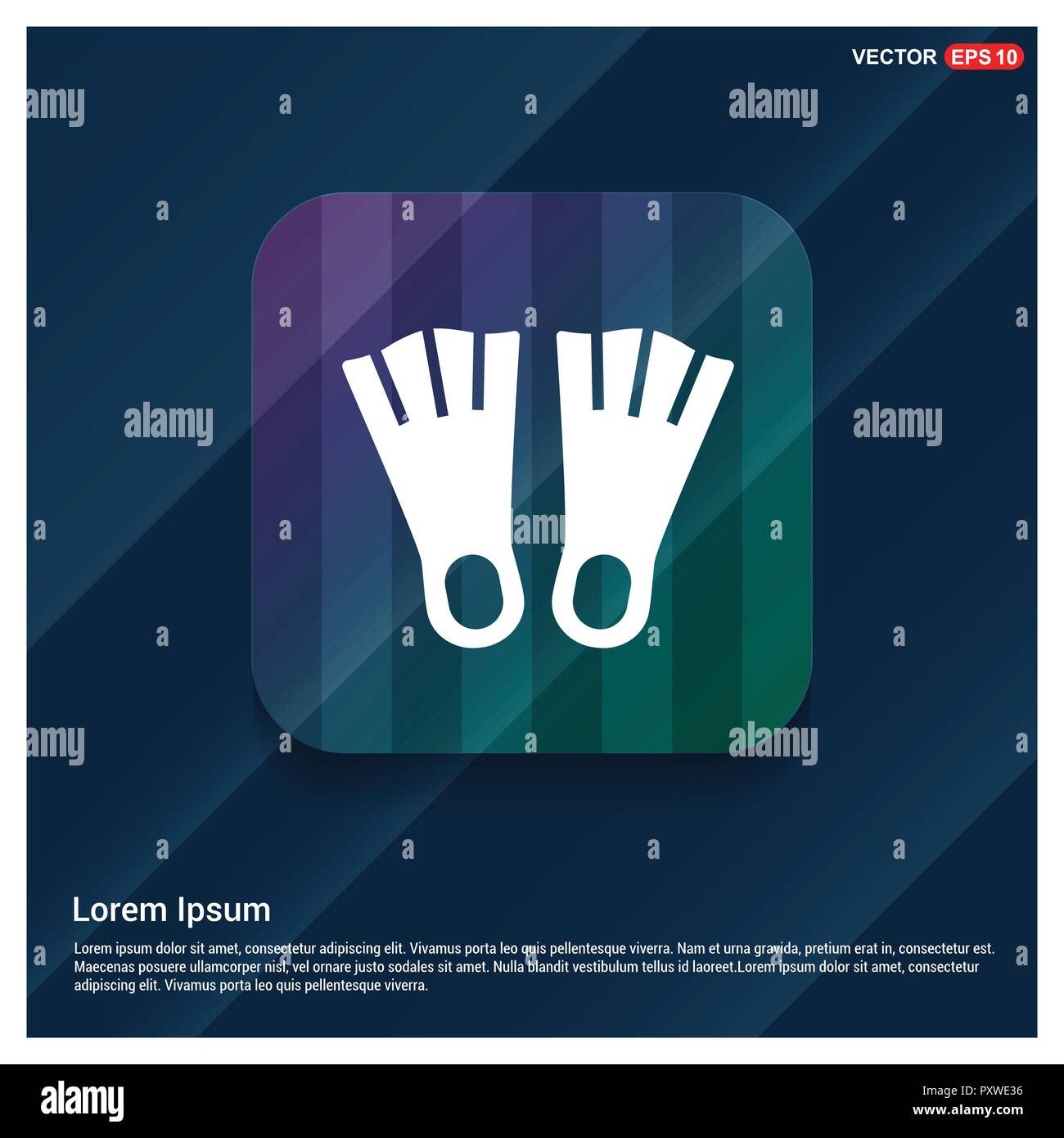 Swimming Flippers Icon Stock Vector Image & Art Alamy