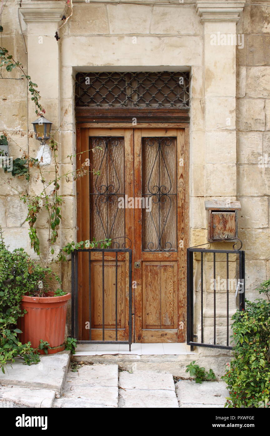 Medieval front door in Malta Stock Photo Alamy