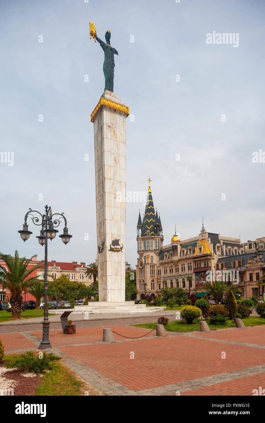 Georgia, Adjara, Batumi, Medea Statue at the European Park Stock Photo