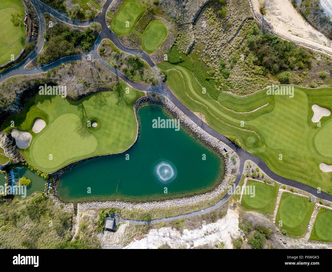 Indonesia, Bali, golf course at Payung beach Stock Photo Alamy