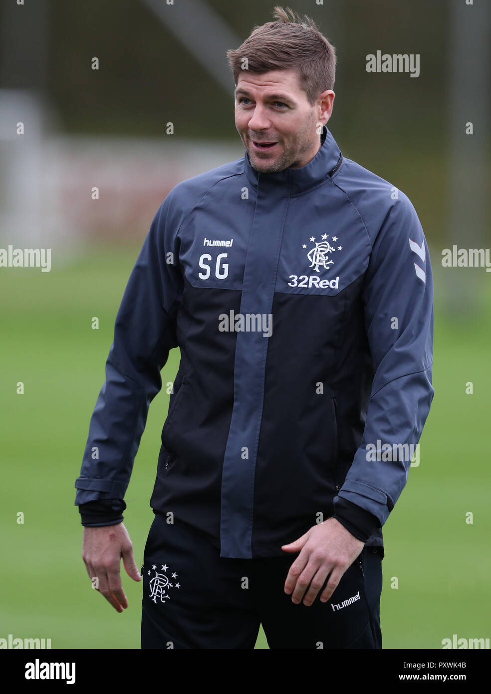 Rangers manager Steven Gerrard during the training session at the Hummel  Training Centre, Glasgow Stock Photo - Alamy