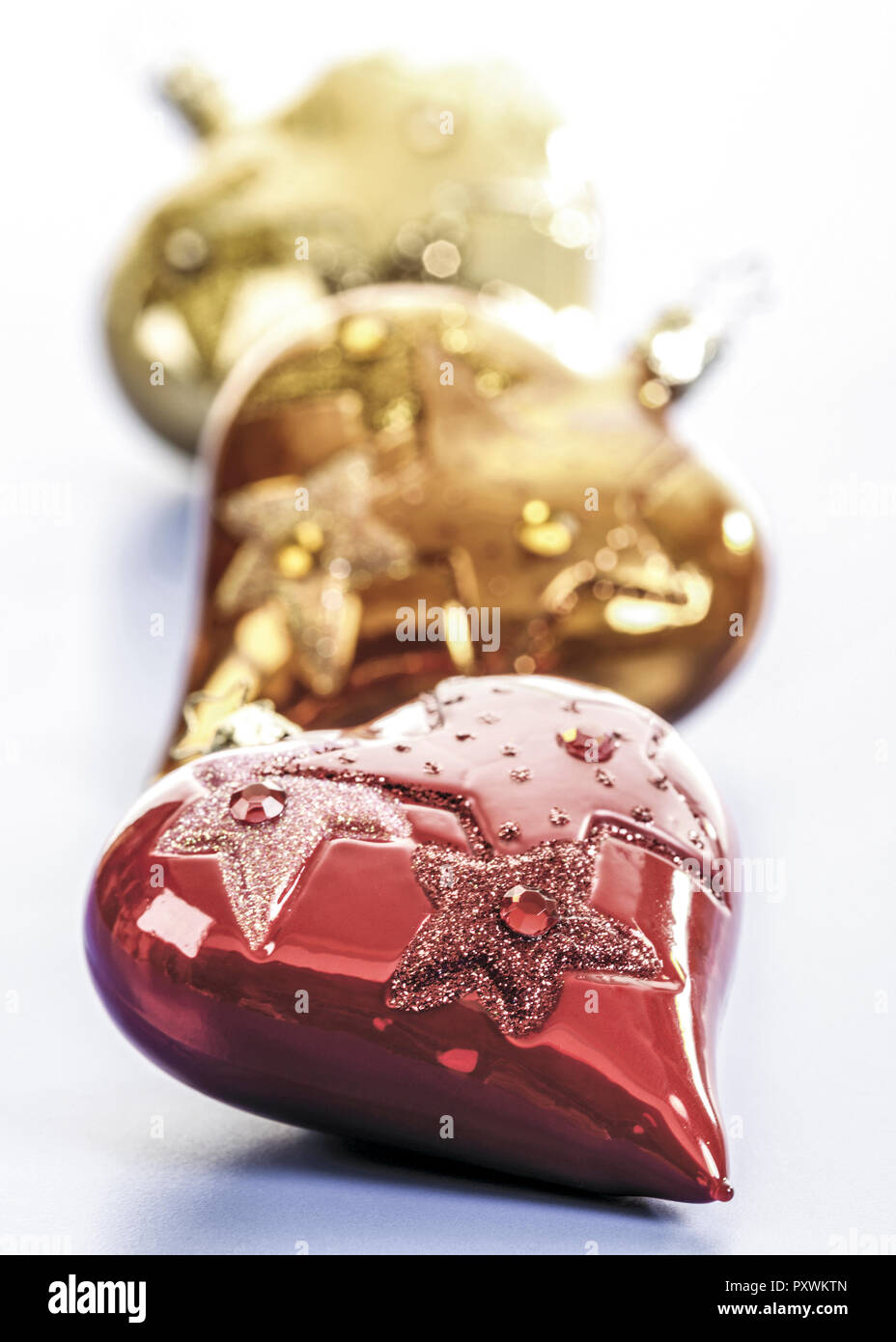 Christbaumschmuck in Herzenform Stock Photo