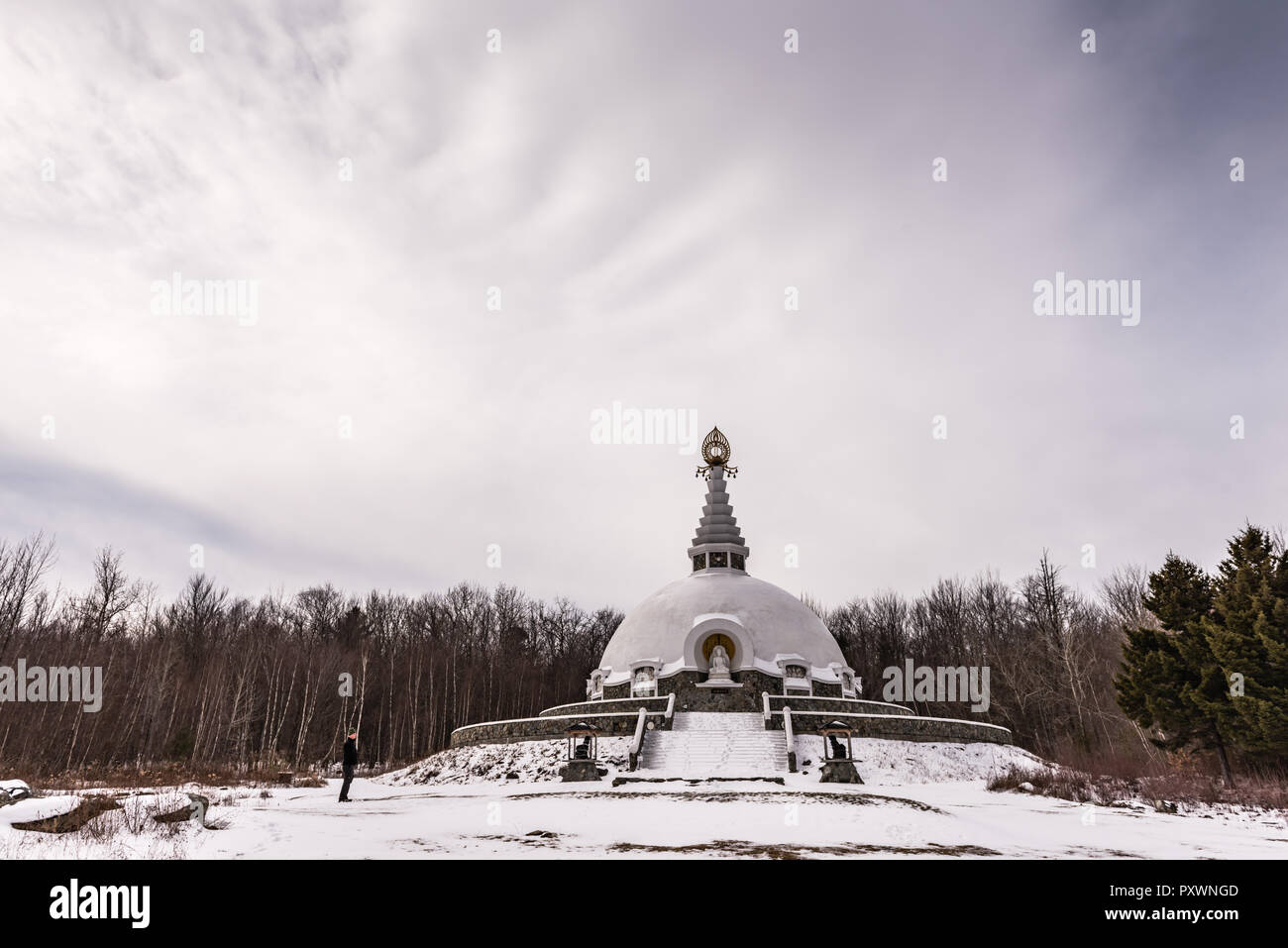 Dedicated in 1993, the Grafton Peace Pagoda in Petersburgh, New York