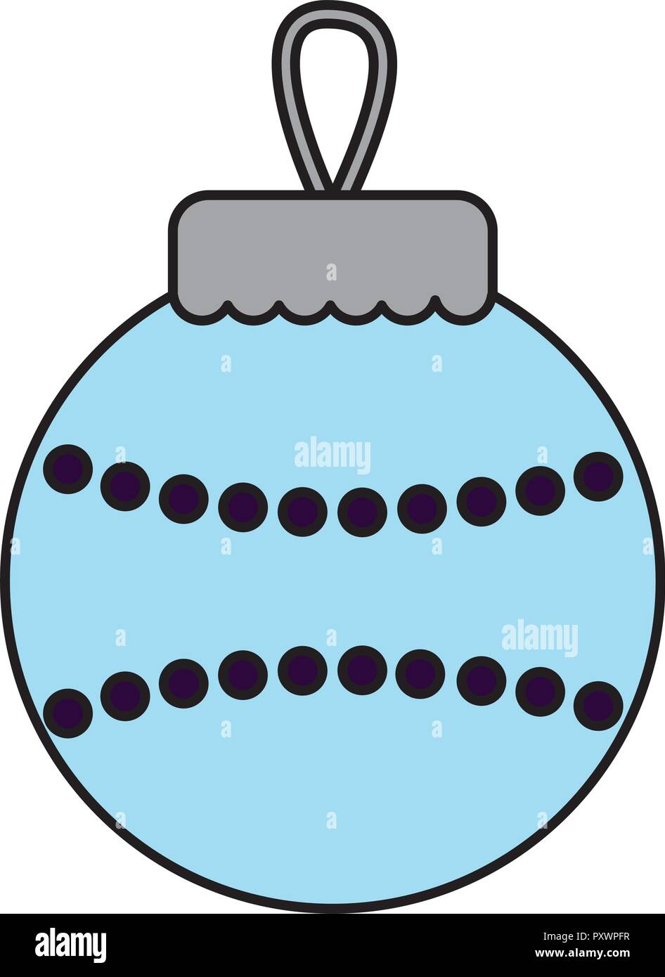 merry christmas blue ball decoration vector illustration Stock Vector ...