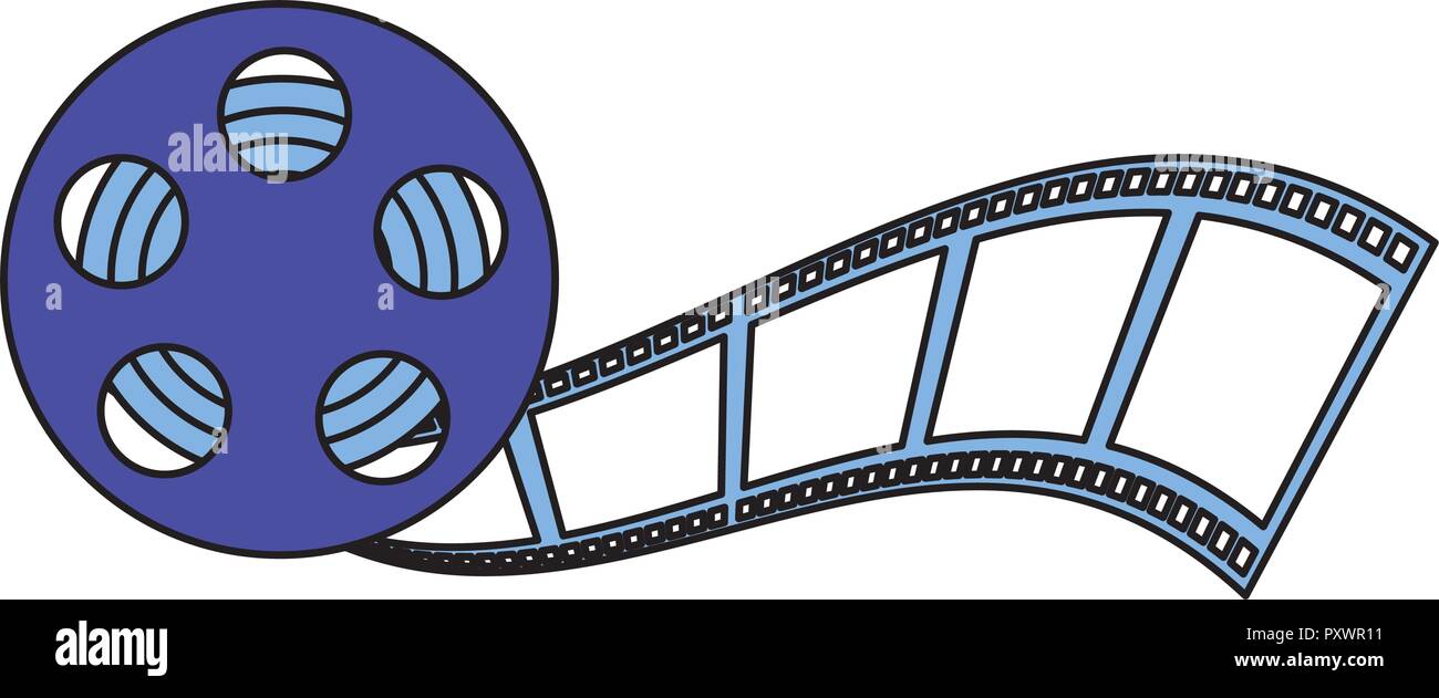 reel strip cinema film movie vector illustration Stock Vector Image ...
