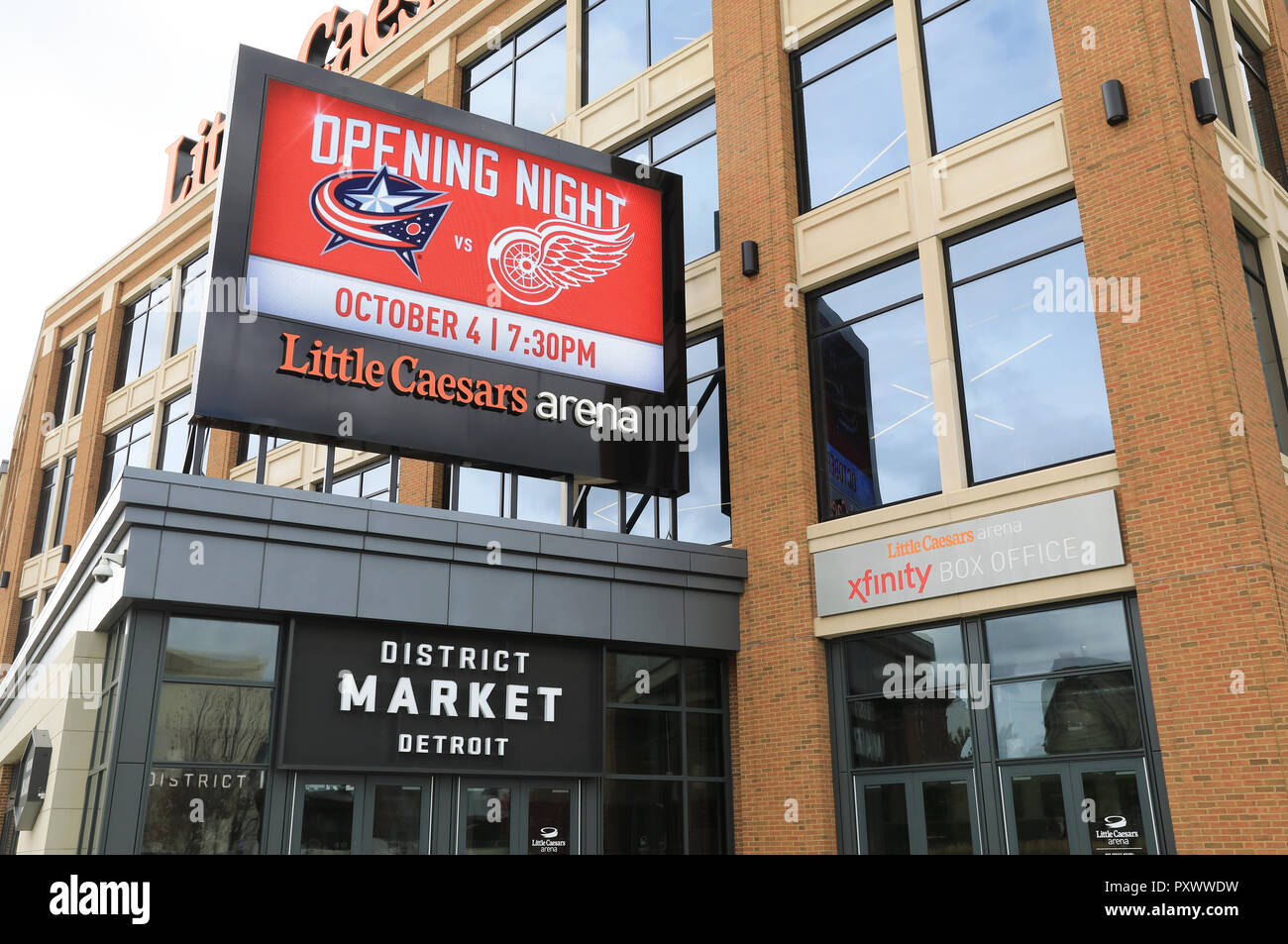 Little caesars arena hockey hi-res stock photography and images