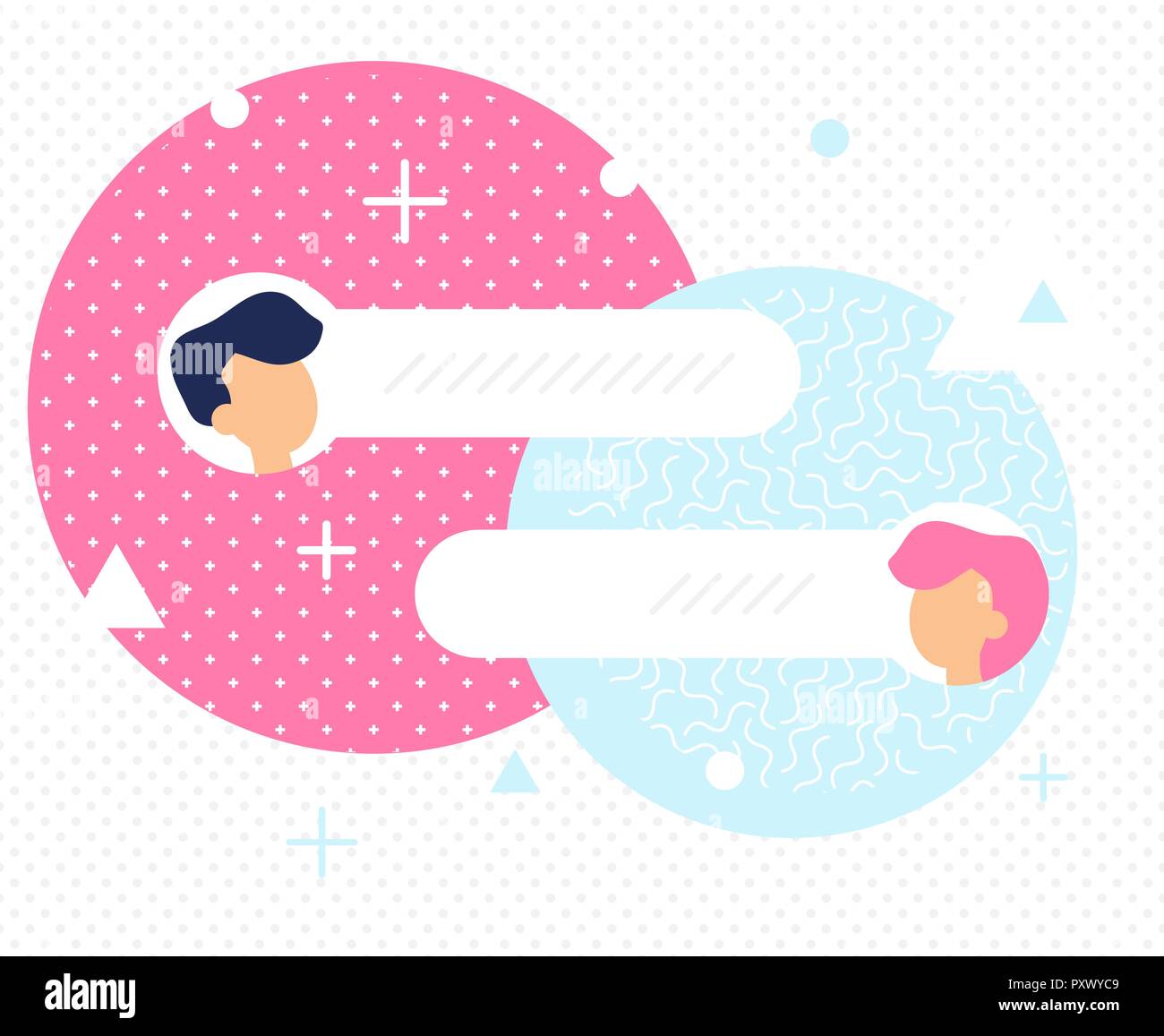 New Chat messages Flat design Stock Vector