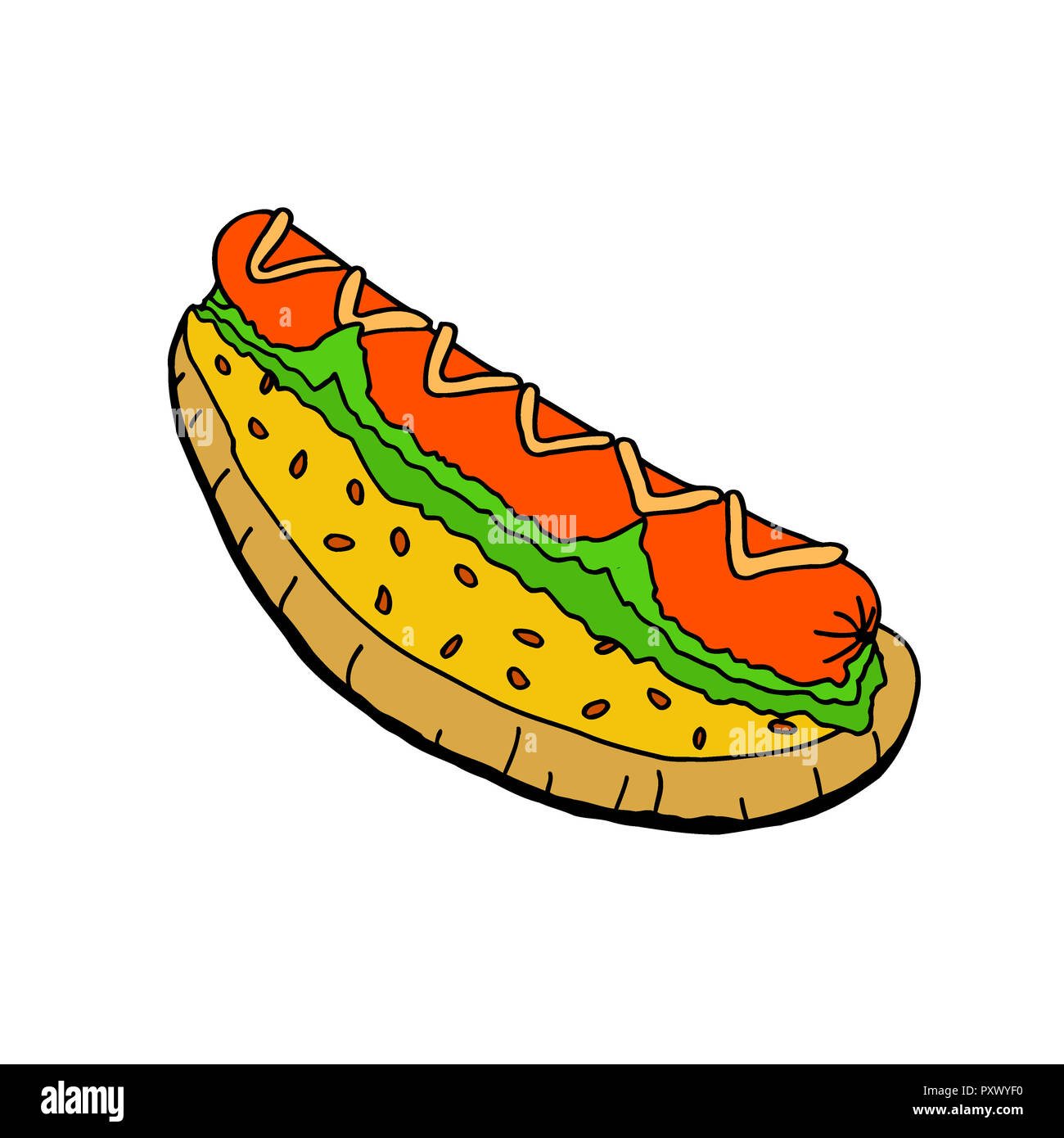 Hot dog hand draw hi res stock photography and images Alamy Hot dog hand draw hi res stock photography and images Alamy