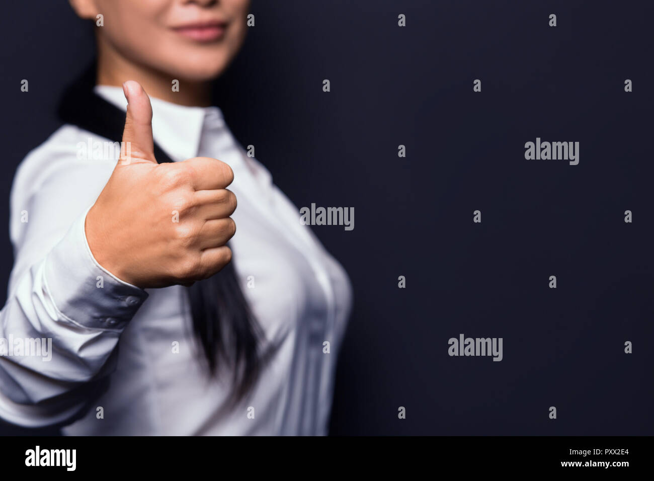 Happy smiling beautiful young business woman Stock Photo