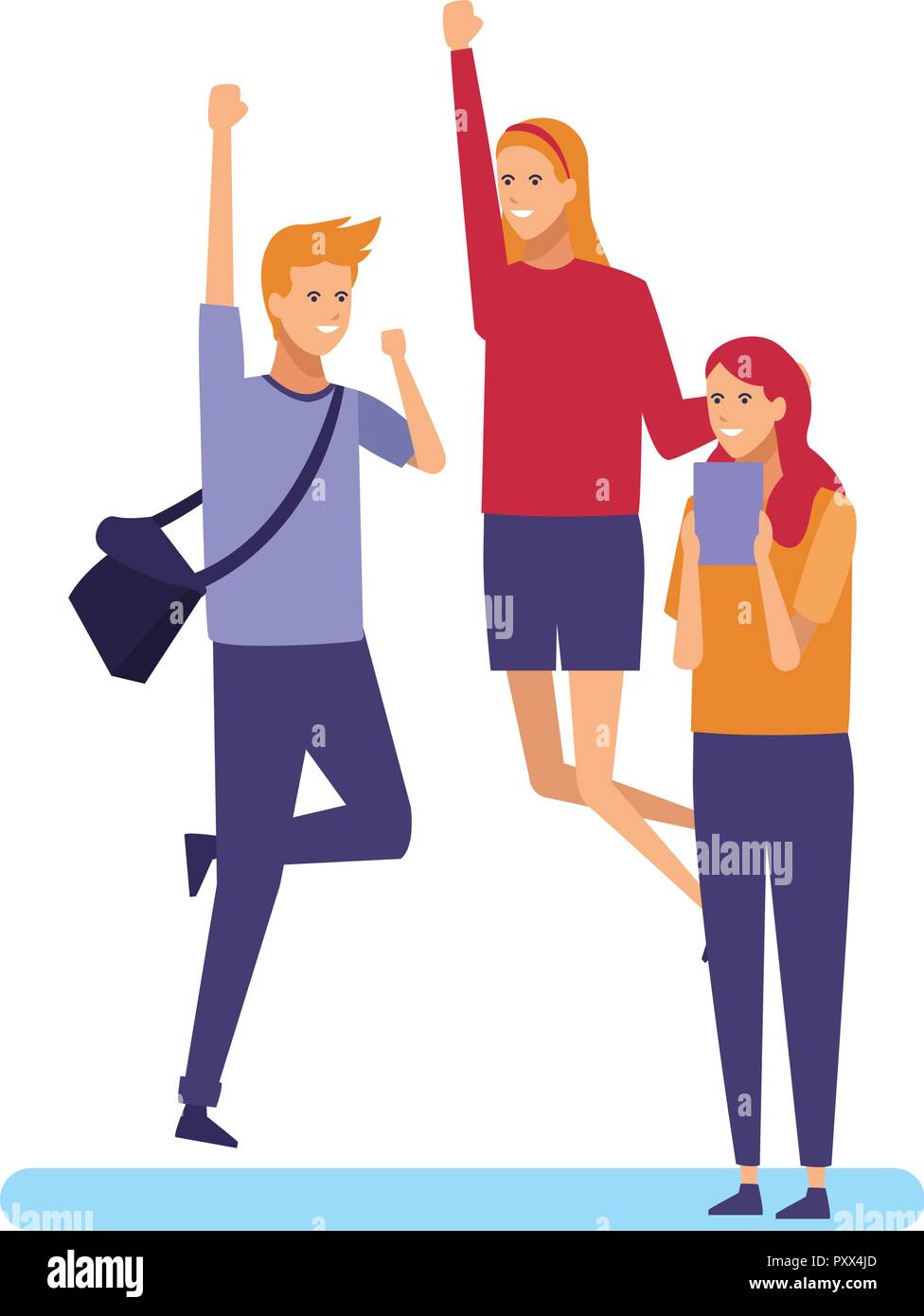 Friends having fun cartoon Stock Vector Image & Art - Alamy