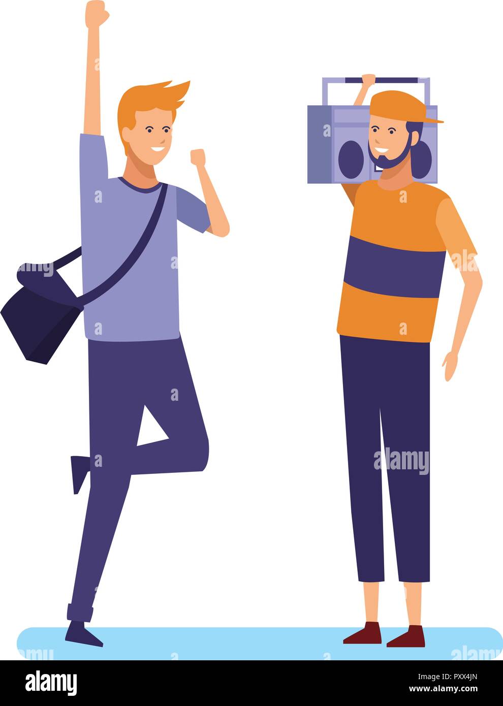 Friends having fun cartoon Stock Vector Image & Art - Alamy