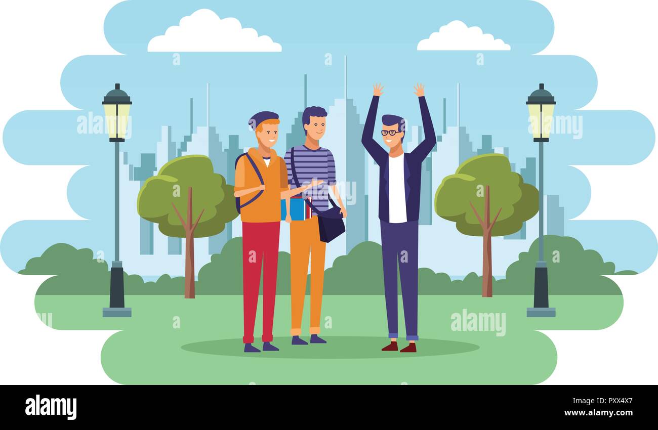 Friends having fun cartoon Stock Vector Image & Art - Alamy
