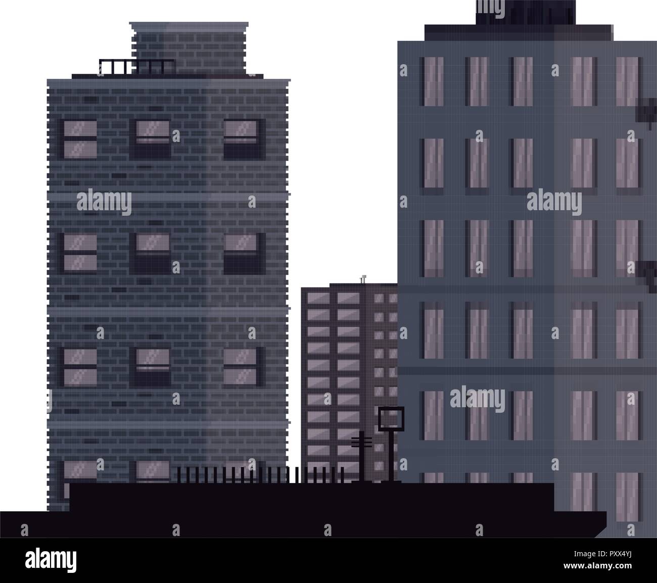 City buildings isolated Stock Vector Image & Art - Alamy