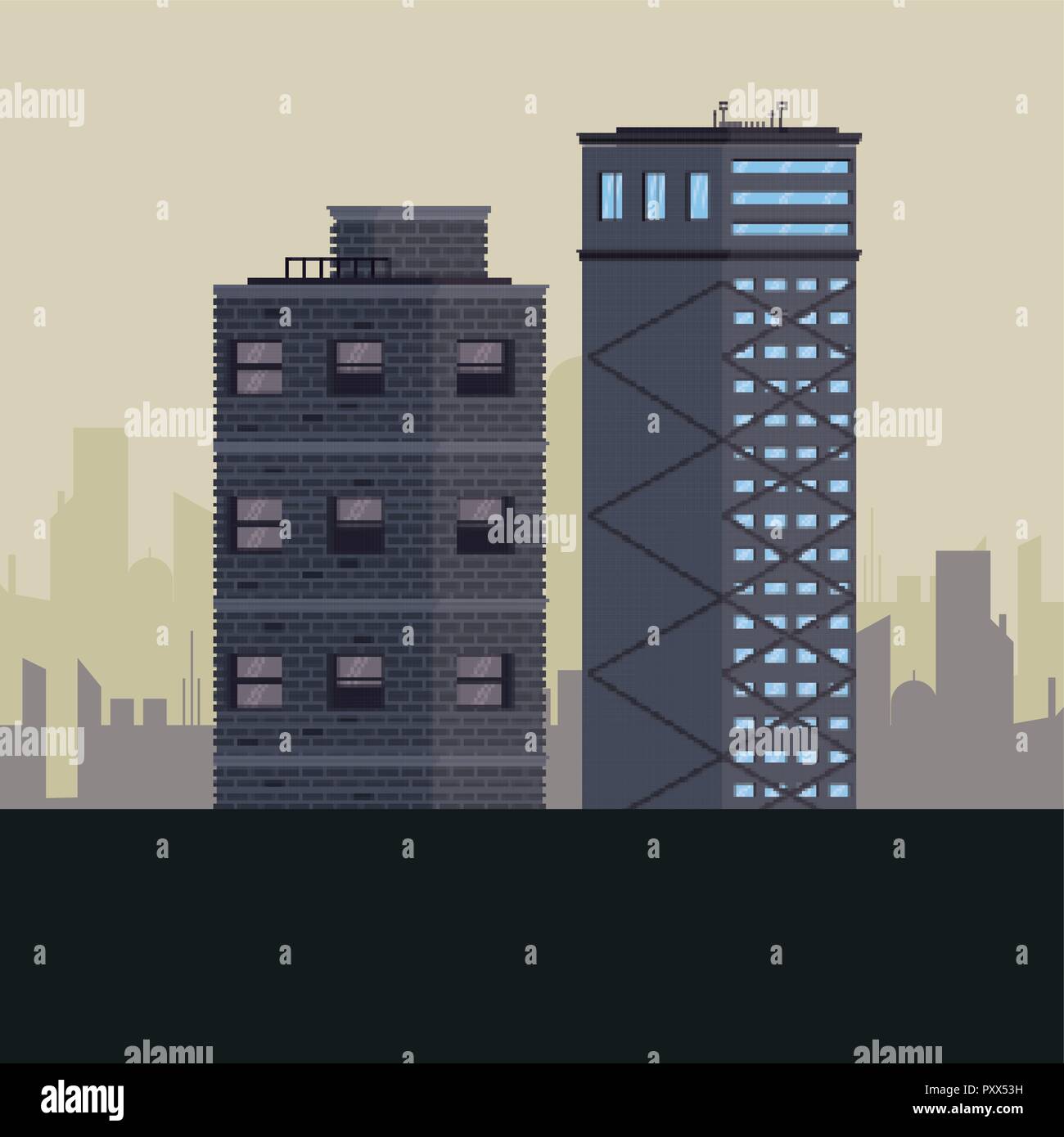 Cityscape skyline scenery Stock Vector Image & Art - Alamy