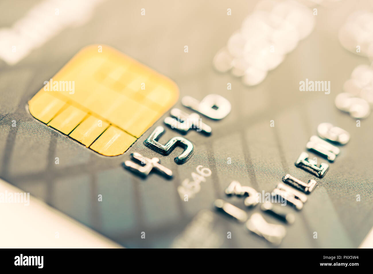 Selective focus point on Credit card background - Vintage effect style pictures Stock Photo