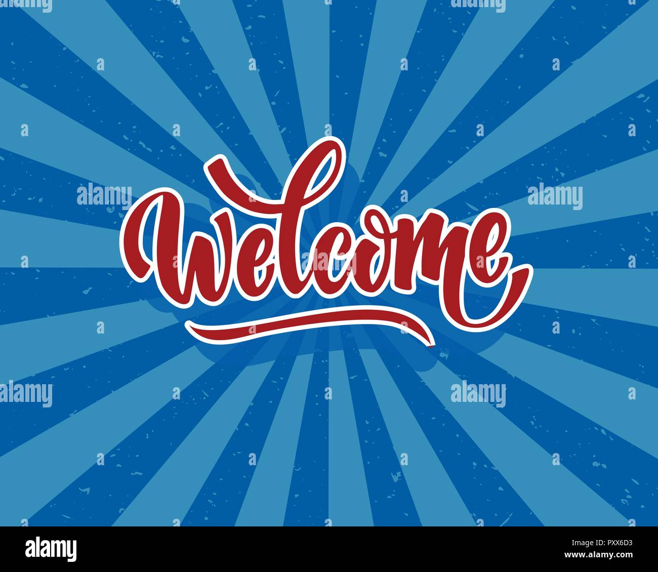 welcome lettering text. Modern calligraphy style illustration Stock ...