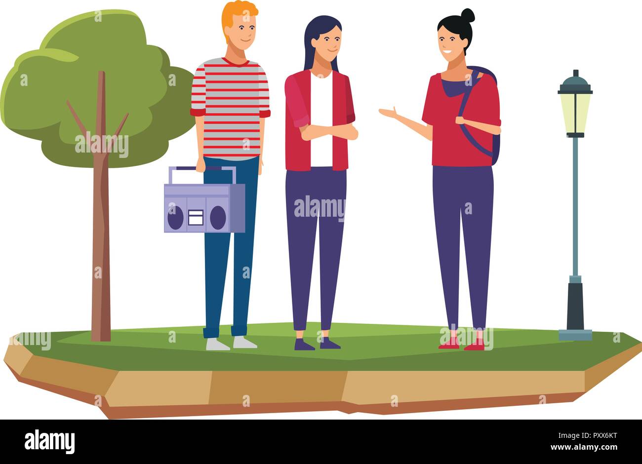 Young friends cartoons Stock Vector Image & Art - Alamy