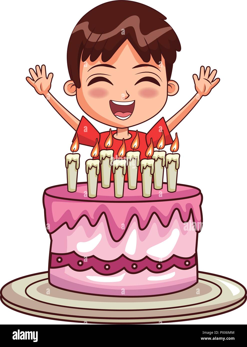 Boy birthday party Stock Vector Image & Art - Alamy
