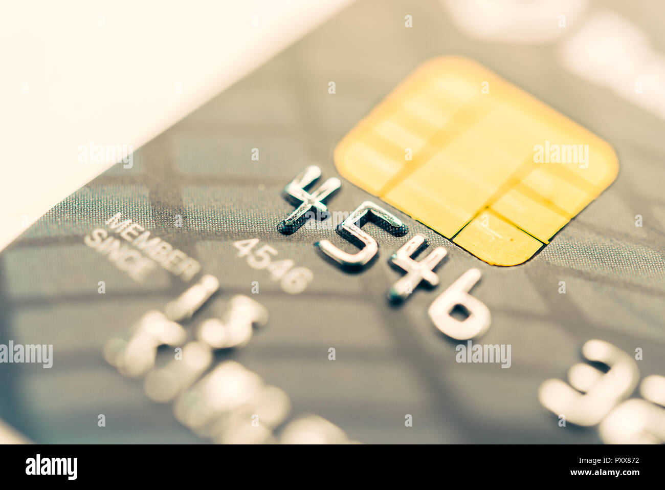 Selective focus point on Credit card background - Vintage effect style pictures Stock Photo