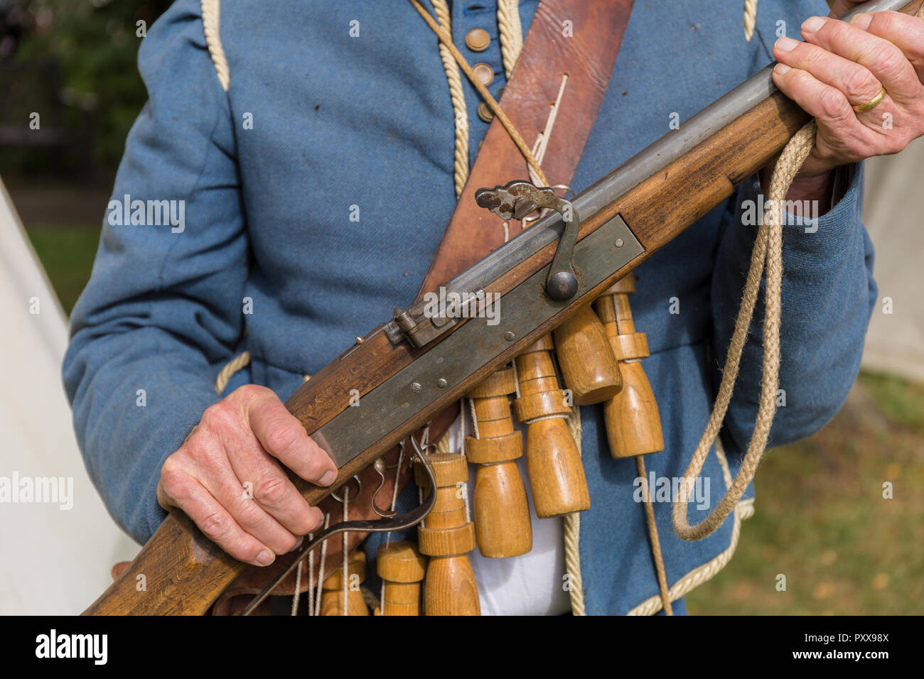 English Civil War Rifleman Stock Photo