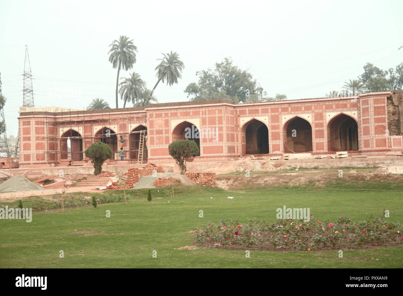 The Tomb of Nur Jahan (Urdu: مقبرہ نورجہاں) is a 17th-century mausoleum in Lahore, Pakistan, that was built for the Mughal empress Nur Jahan. Stock Photo