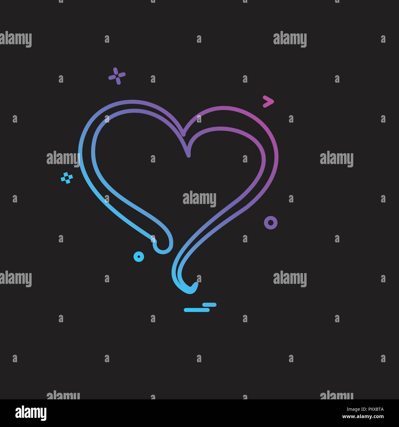 Hearts icon design vector Stock Vector Image & Art - Alamy