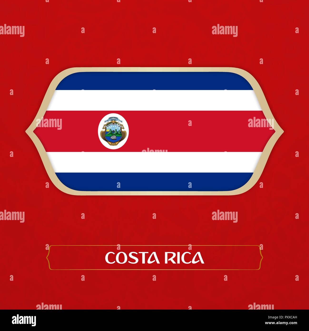 flag of Costa Rica is made in Football style Stock Vector Image & Art Alamy
