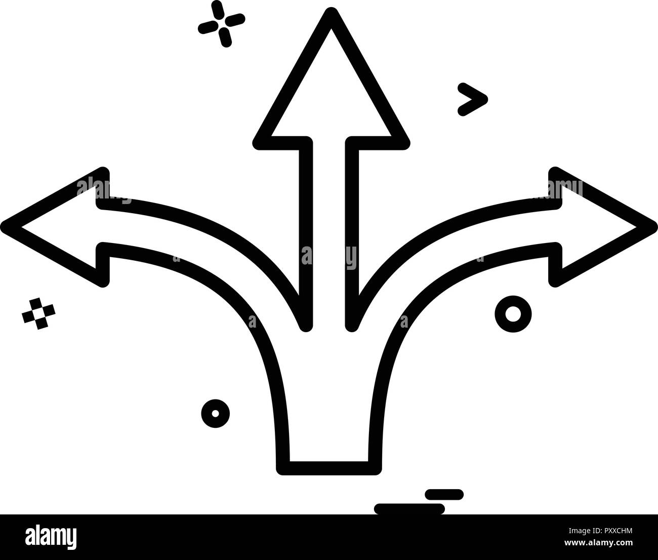 arrow straight right left icon vector design Stock Vector Image & Art ...