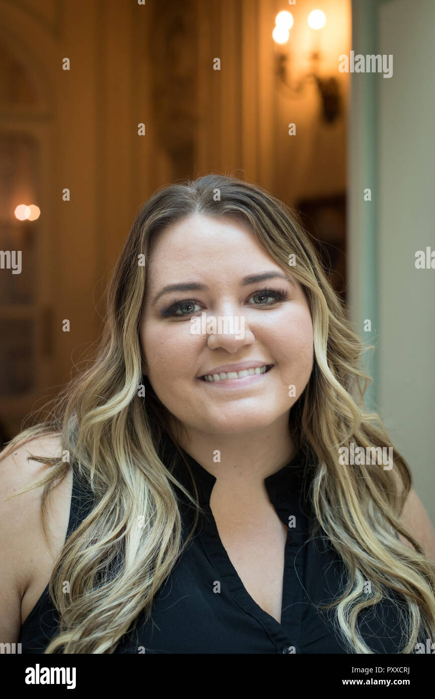 Portrait Of The American Writer Anna Todd During A European Book Tour In Lisbon Portugal Stock Photo Alamy