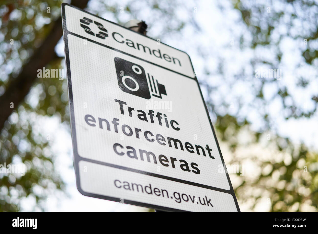 Camden Traffic Cameras.  Sign Stock Photo
