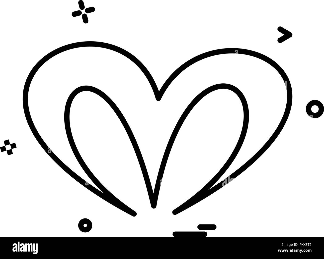 Christmas heart icon design vector Stock Vector