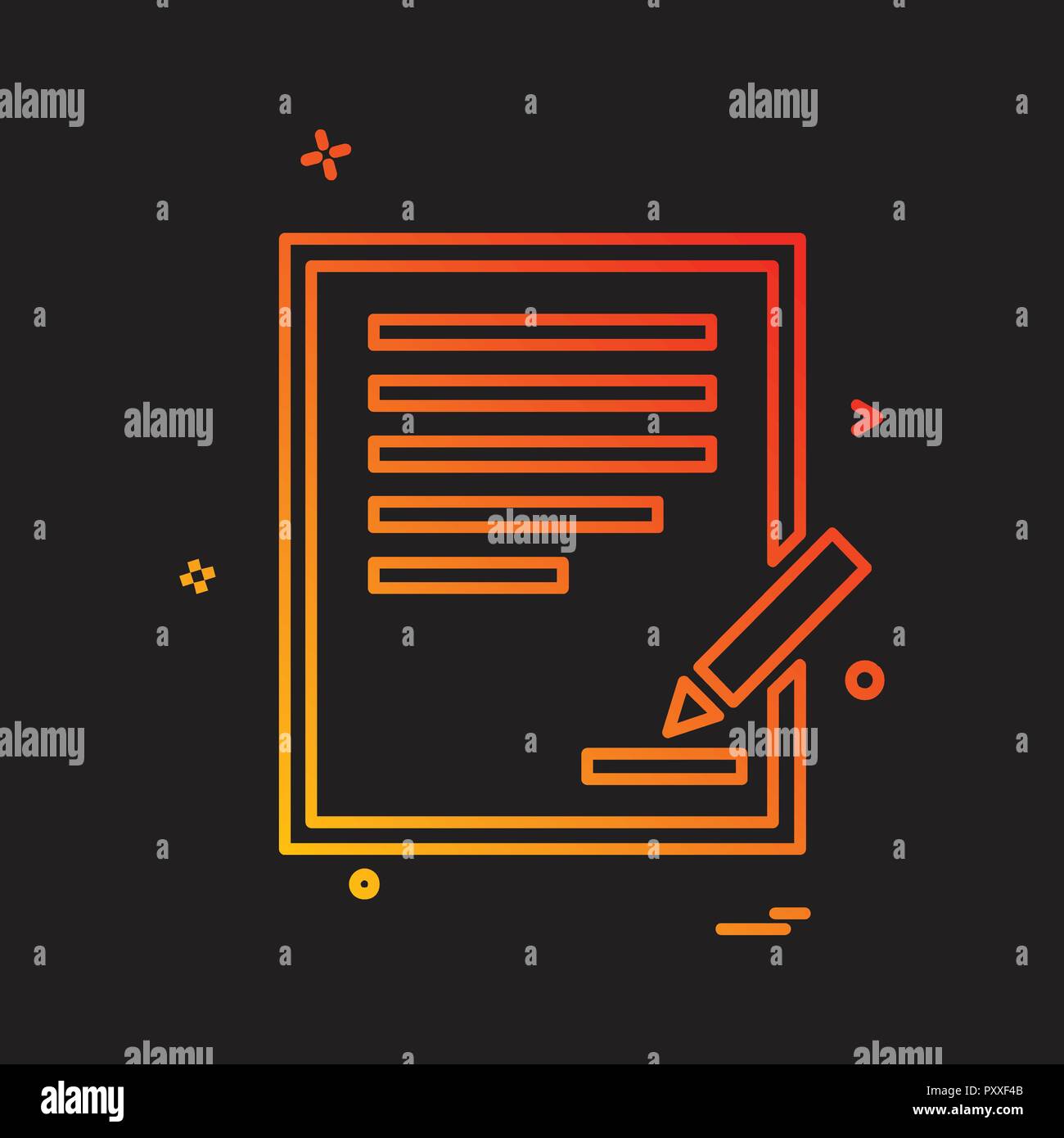 Text icon design vector Stock Vector Image & Art - Alamy