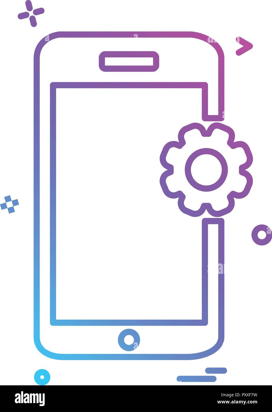 Mobile icon design vector Stock Vector Image & Art - Alamy