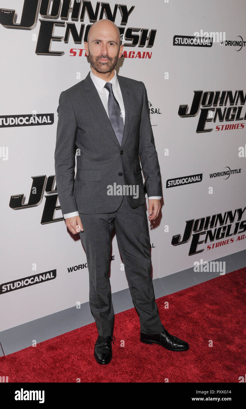 New York, NY - October 23, 2018: David Kerr attends the Johnny English