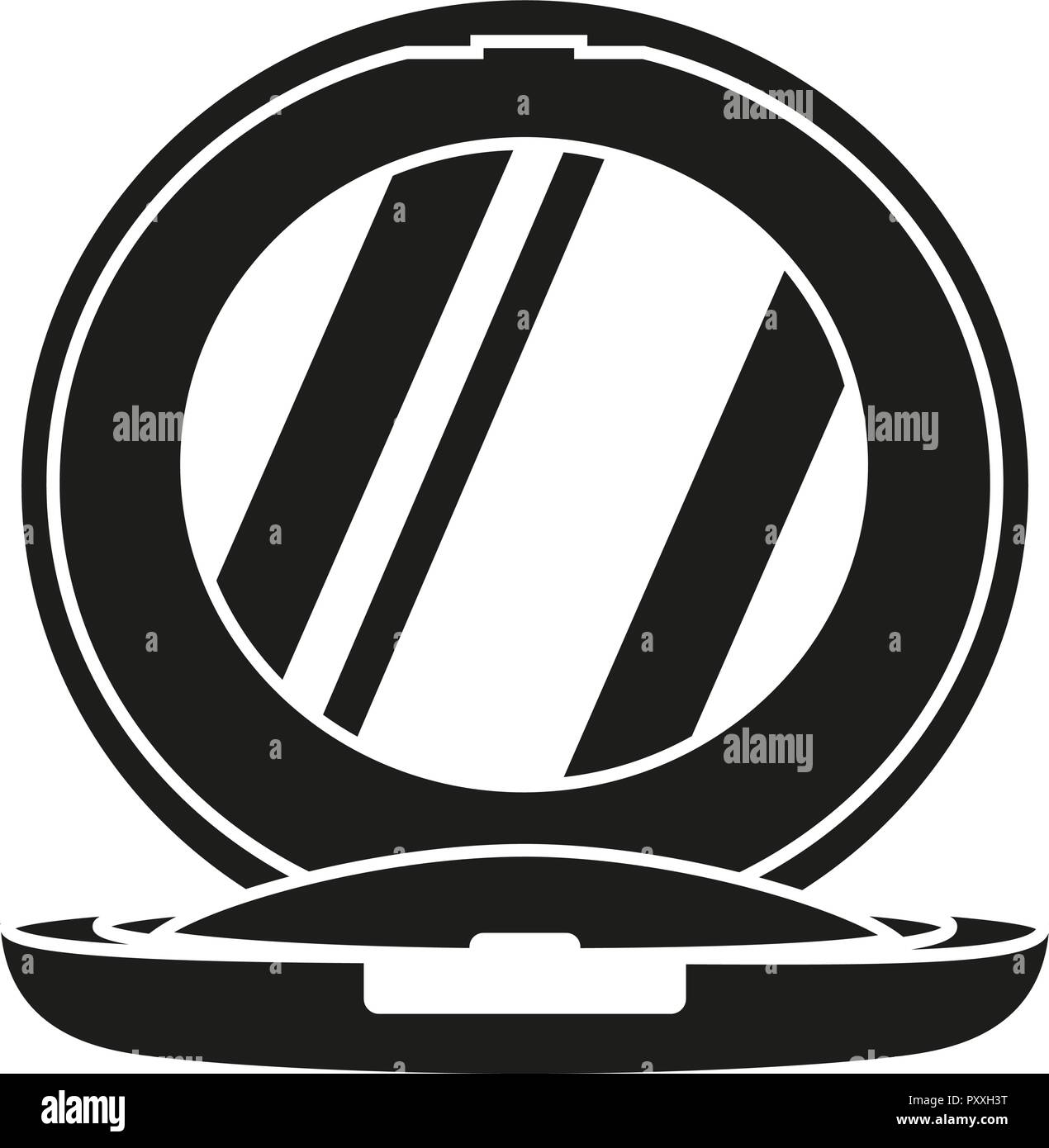Black and white blusher with mirror silhouette Stock Vector