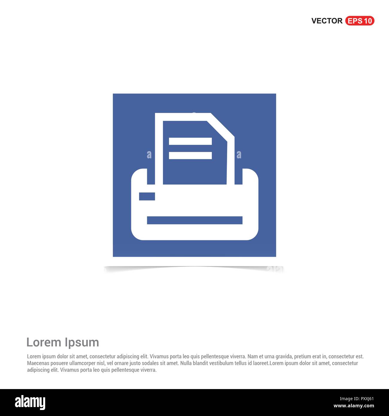 Printer blue glossy icon Stock Vector Images - Alamy