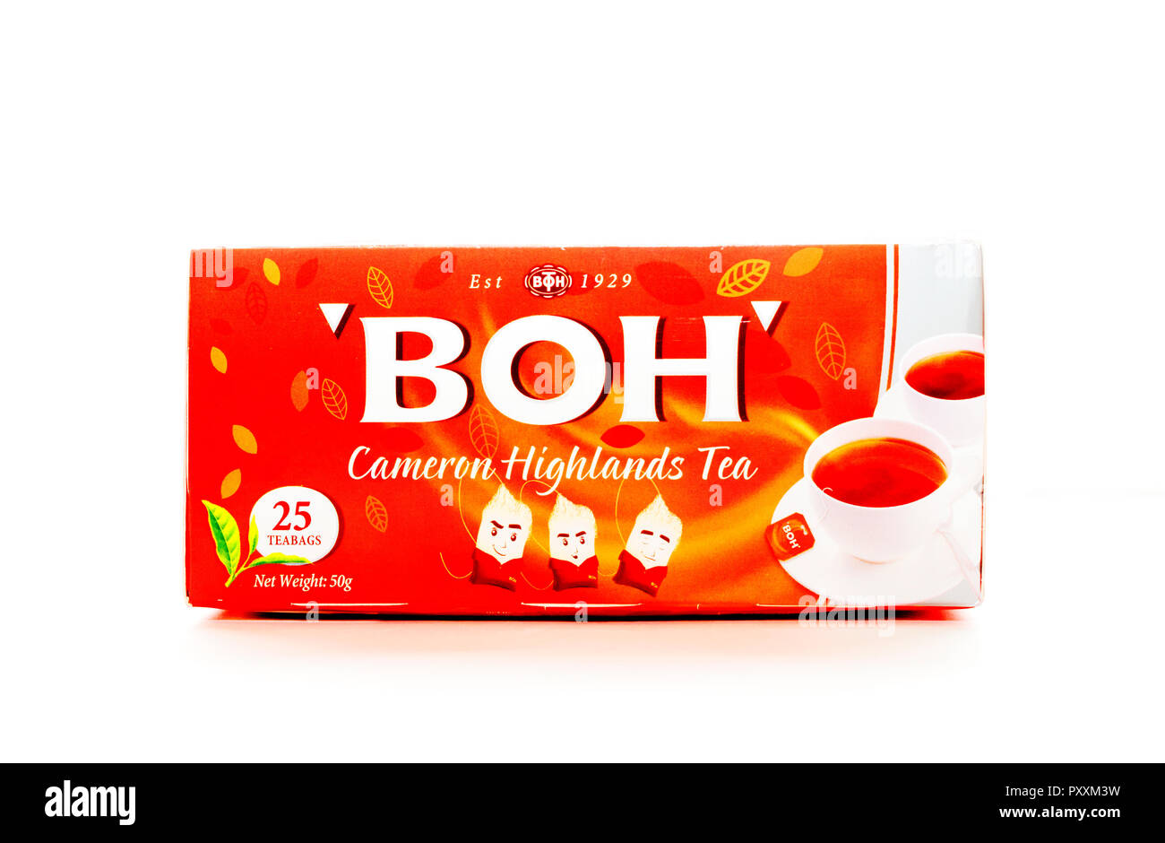packet of boh tea bags Stock Photo